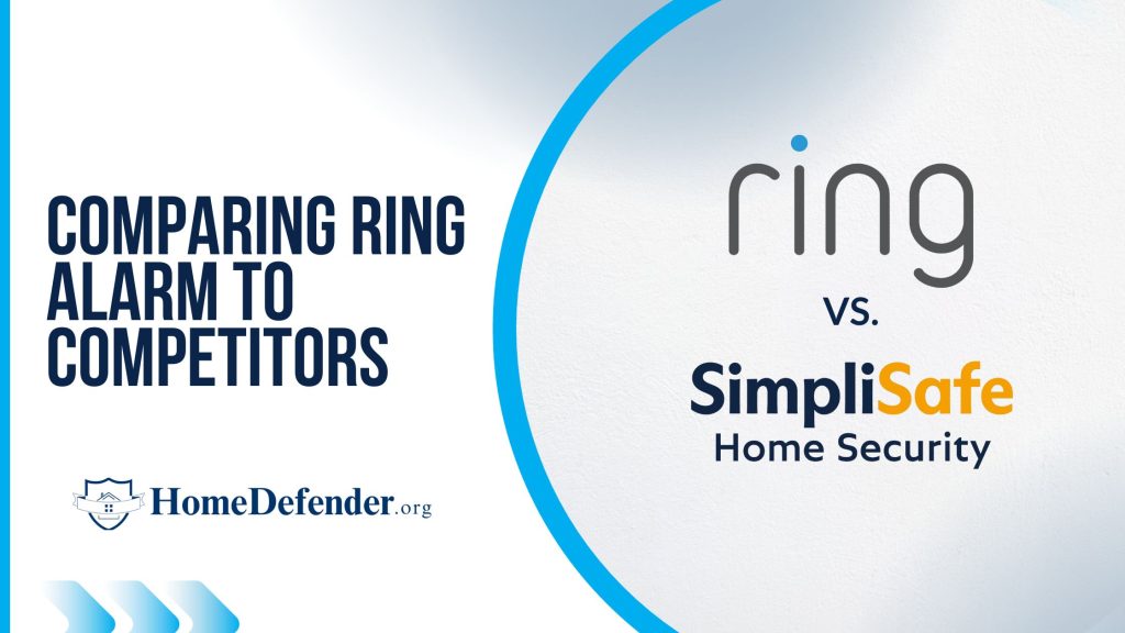 A picture of a comparison between Ring Alarm and its competitors