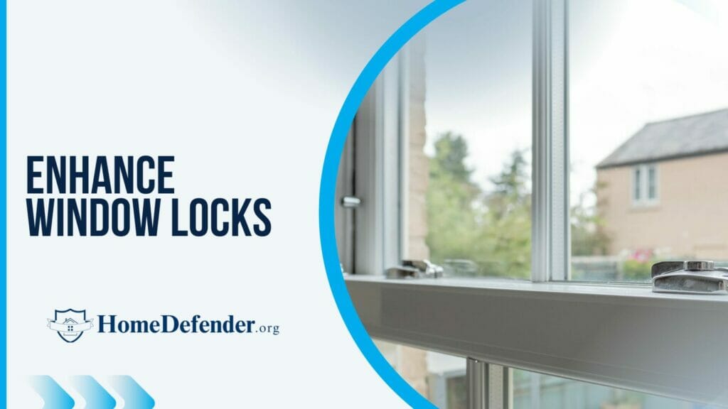 Window locks on a double hung window frame