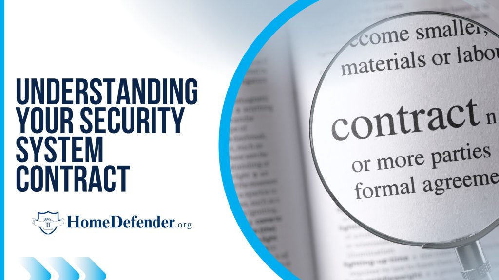 A security system contract with terms and conditions